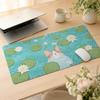 Mouse Pad Water Lily Pond Ginger Cat Gaming XL Computer Large HD Mousepad XXL Playmat Soft Natural Rubber Non-Slip PC Mice Pad