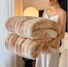 Super Soft Faux Rabbit Fur Shawl Blanket Four Seasons Warm and Cozy