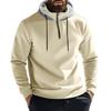 Men'S Autumn And Winter Sweater Fleece Hooded Stand-Up Collar Half Zipper Long-Sleeved Sports Sweater Jacket Men