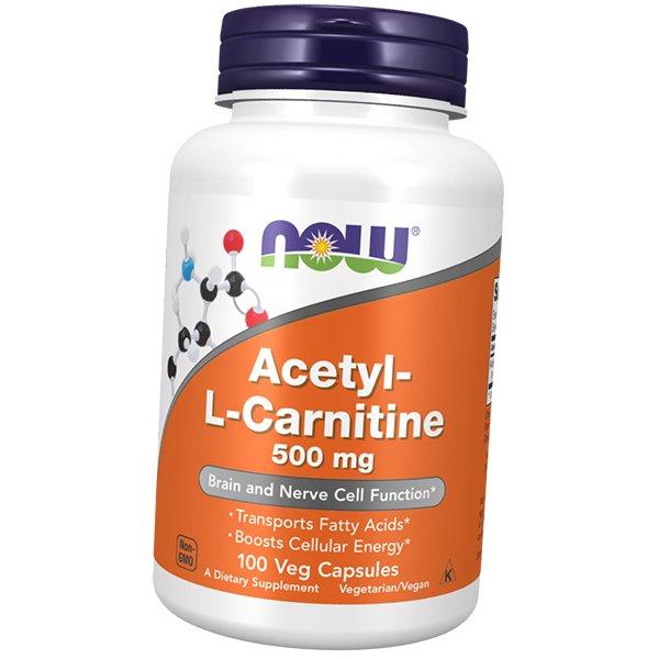 Ацетил L Карнитин, Acetyl L-Carnitine 500, Now Foods  50вегкапс (72128070)