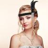 For Women Girls Costume Party Bridal Headpiece Headdress Gatsby Flapper Feather Headband