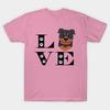 T Shirt Women Cute Rottweiler Dog Love Harajuku Print Kawaii Tshirt Summer Short Sleeve Female T-Shirt Top Tee