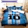Messi's Legacy Soccer Bedding Set,Breathable Duvet Cover with Pillowcases,Soft Bed Linen for Bedroom Home Decoration,Perfect Festival Birth