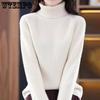 Autumn and Winter Women's High Neck Sweater Loose Knit Sweater Women's Long Sleeved Base Sweater