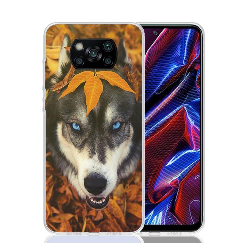 Siberian Husky Dog Case Phone Cover for Xiaomi Redmi Note 10 9 9S 8 8T 7 5 Pro Mi 12T 11T 10T 9T 12 11 Lite A3 A2 Trend Fundas M
