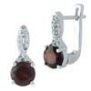 Silver Earrings with Natural Garnet 2ct (1958001)