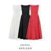 Kaslead New Arrival Women's Clothing Fashion Style Fashion Minimalist Elegant Boat Neck Long Vest Skirt