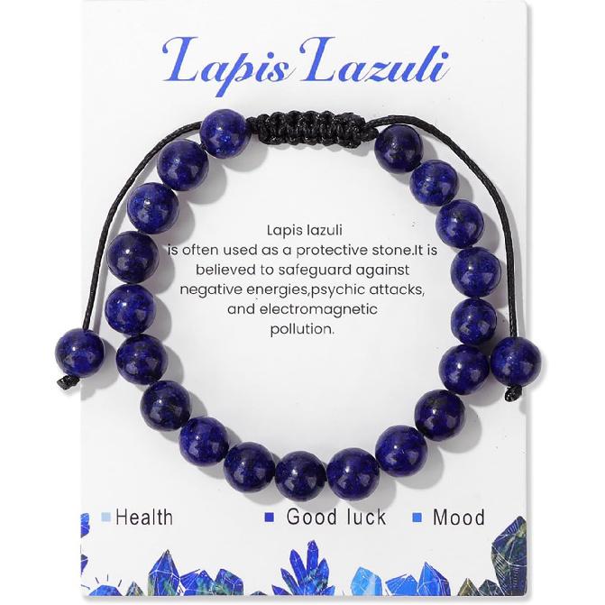 Healing Crystal Bracelet for Women 8mm Natural Stone Crystal Beaded Bracelets Adjustable Handmade Gemstone Bracelet Healing Jewelry Mother's Day