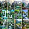 5D DIY Diamond Painting Various Waterfall Scenery Diamond Embroidery Cross Stitch Kit Full Rhinestone Mosaic Home Decor
