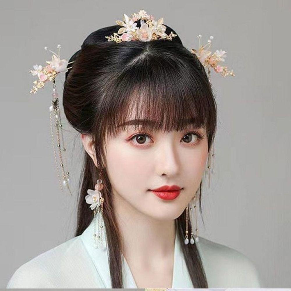 Tassel Hanfu Hair Stick Pearl Chinese Style Hairpin Set Ancient Style   Hairstyle Design Tool