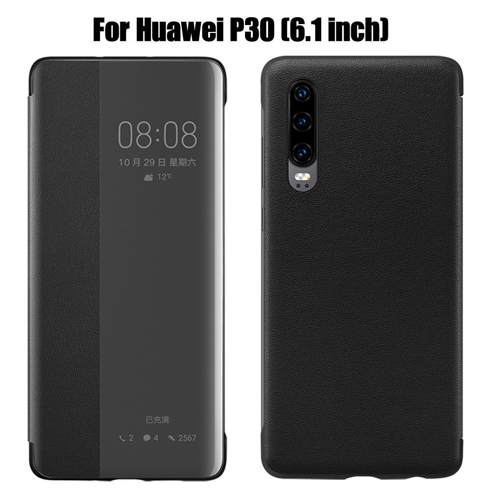 Умный чехол-книжка Smart View для Huawei P50 Pro, P40, P30 Lite, P20, P10 Plus, Mate 20 Lite, Mate 20, Mate 10 Pro с функцией Авто Сон/Пробуждение и Защитой Всего Корпуса