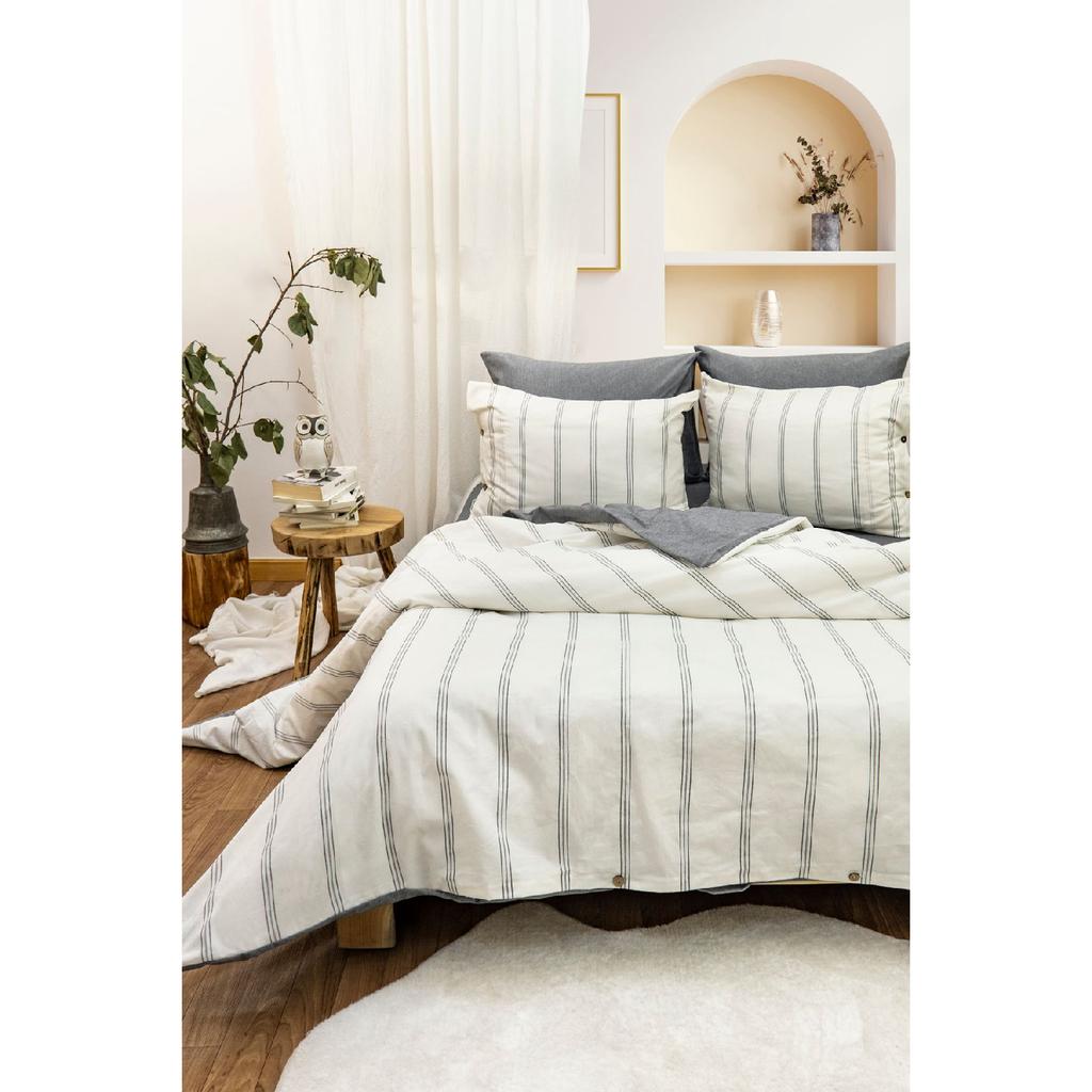 Комплект двойных пододеяльников Harmony Hues, окрашенный в пряже натурального цвета (эластичный лист)