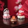 New Year Worship Guanyin Small God of Wealth Resin Crafts Blind Box Accessories Micro Landscape Desktop Car Carrying Fortune Small Decoration