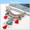Simulation Ethnic Style Gemstone Decoration Women Necklace With Design Tassel