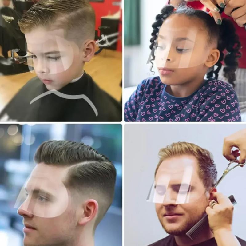 50Pcs Disposable Face Shields For Hair Salon Transparent Plastic Face Masks For Hair Cutting Coloring & Styling Barber Beauty Supplies Protection