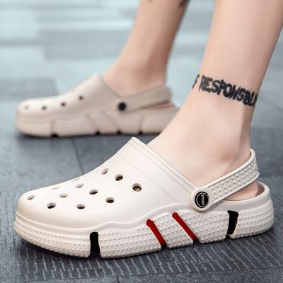 Обувь Hole Shoes Мужская трендовая одежда для отдыха на открытом воздухе Тапочки большого размера Сандалии двойного назначения Бытовые нескользящие пляжные сандалии