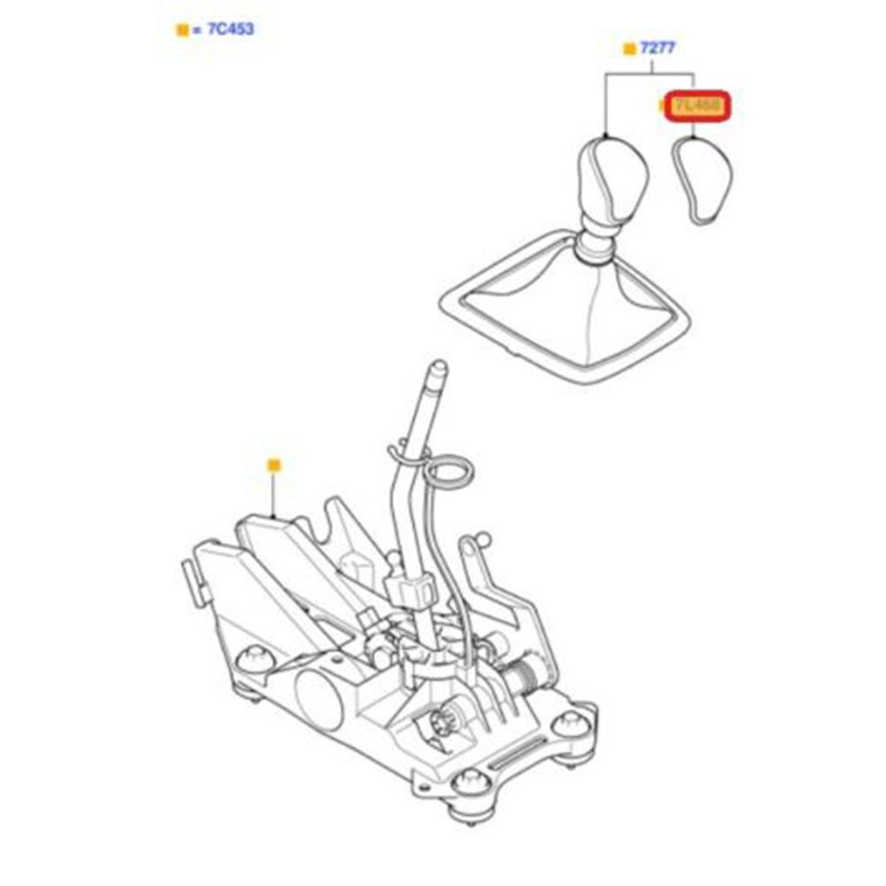1pcs For Ford Fiesta/Focus ST Replacement Gear Knob Insert 1793439 6-speed Shift Head Silver Red Letter Accessories
