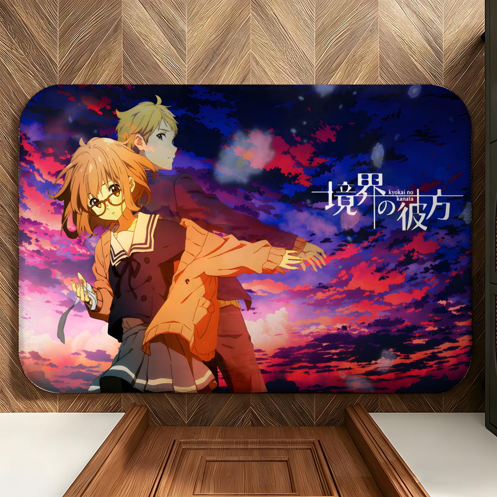 Anime K-Kyoukai n-no K-Kanata Floor Mat Soft Flannel Floor Mat Suitable for Entryways, Living Rooms, Bedrooms, and Bathrooms