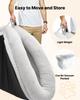 VEVOR Human Dog Bed, 70.08 x 47.24 x 9.45 inch Orthopedic Memory Foam Human Sized Dog Bed, Humans Pet Beds with Side Pocket, Handle & Zipper
