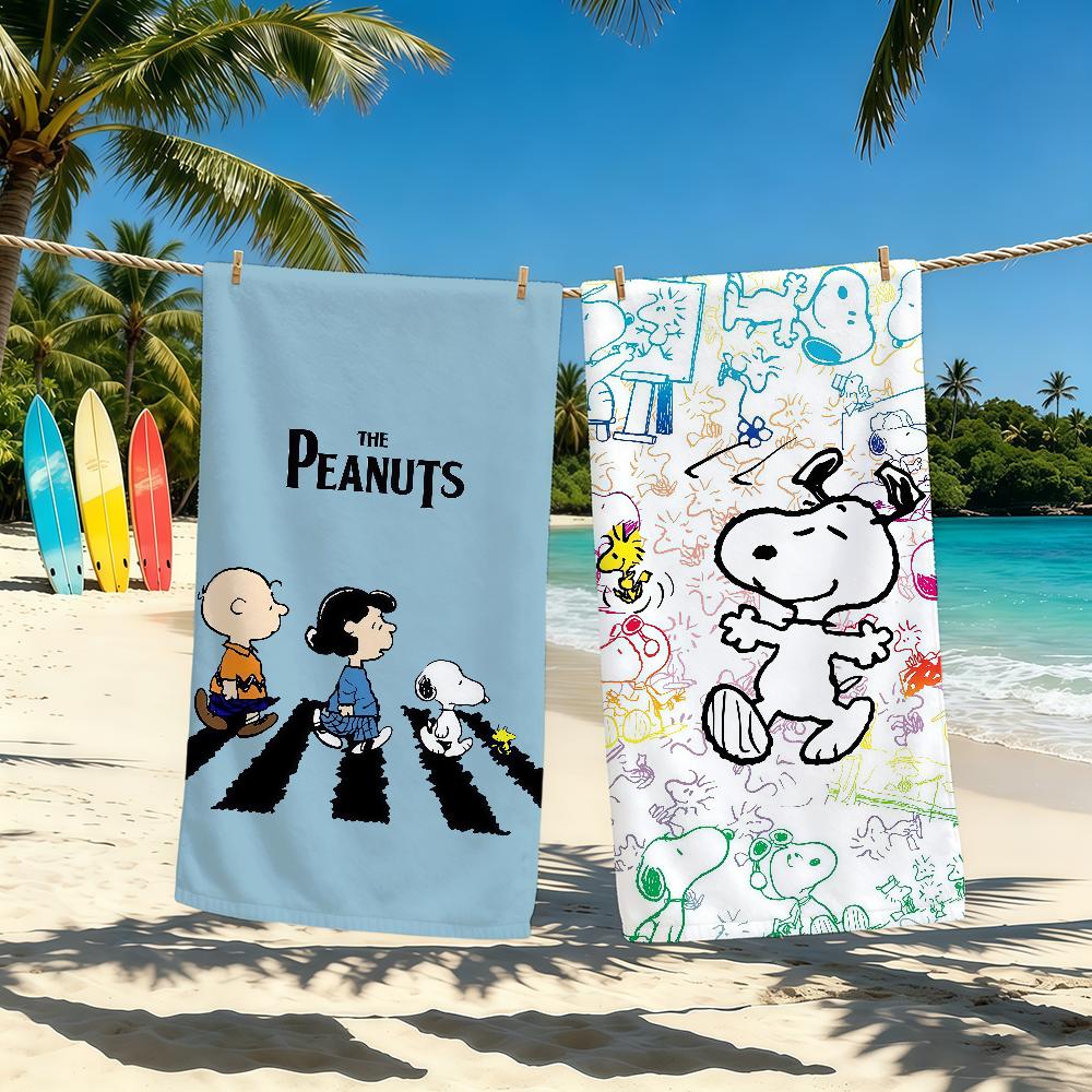 Милое полотенце с рисунком для улицы S-SnoopyS-ES Полотенце для кемпинга и пляжа Супервпитывающее Быстросохнущее Летнее полотенце