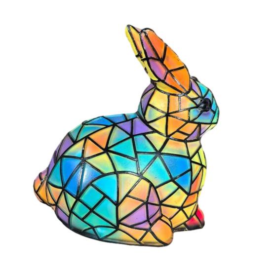 Ретро Витражная Полимерная Настольная Лампа Животное Винтажный Стиль Лампа Прикроватная в Форме Животного Маленький Декоративный Ночник для Спальни Детской Домашнего Декора