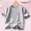 Sweet Heart Print TShirt Crew Neck Short Sleeve TShirt Casual Every Day Tops Girls Clothing Fashion Teens Sport Clothes
