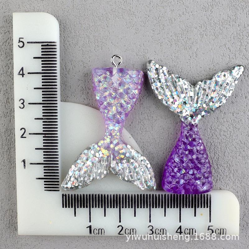 Mermaid Tail Resin Accessories Kit: Phone Case, Keychain, Earrings & DIY Pendant Materials