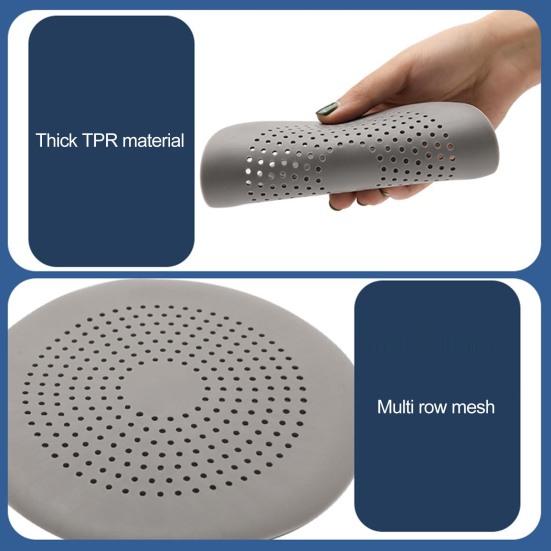 2Pcs Sink Strainer with Suction Cup Dense Filter Holes Anti-clogging High Elasticity Tear Resistant Quickly Filtering Flexible