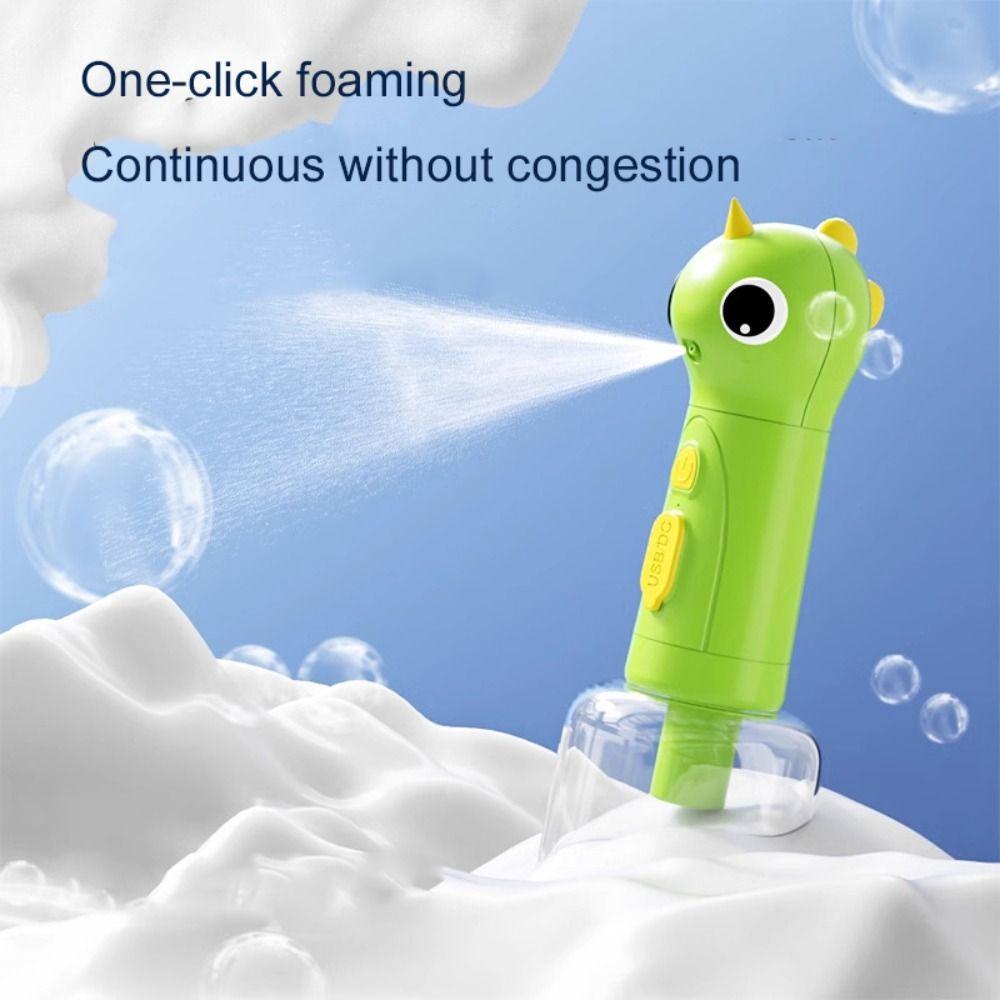 Rechargeable Dog Shampoo Dispenser Dinosaurs Shape Dog Shower Foamer Pet Cleaning