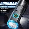 3*LED USB Rechargeable Pocket EDC Mini Led Flashlights With 18350 Battery Strong Powerful Outdoor Camping Lamp COB Work Light