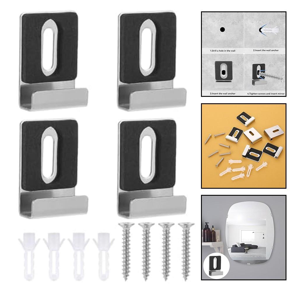 Зажимы для зеркальных кронштейнов Крючки для зеркал Настенные зажимы для зеркал