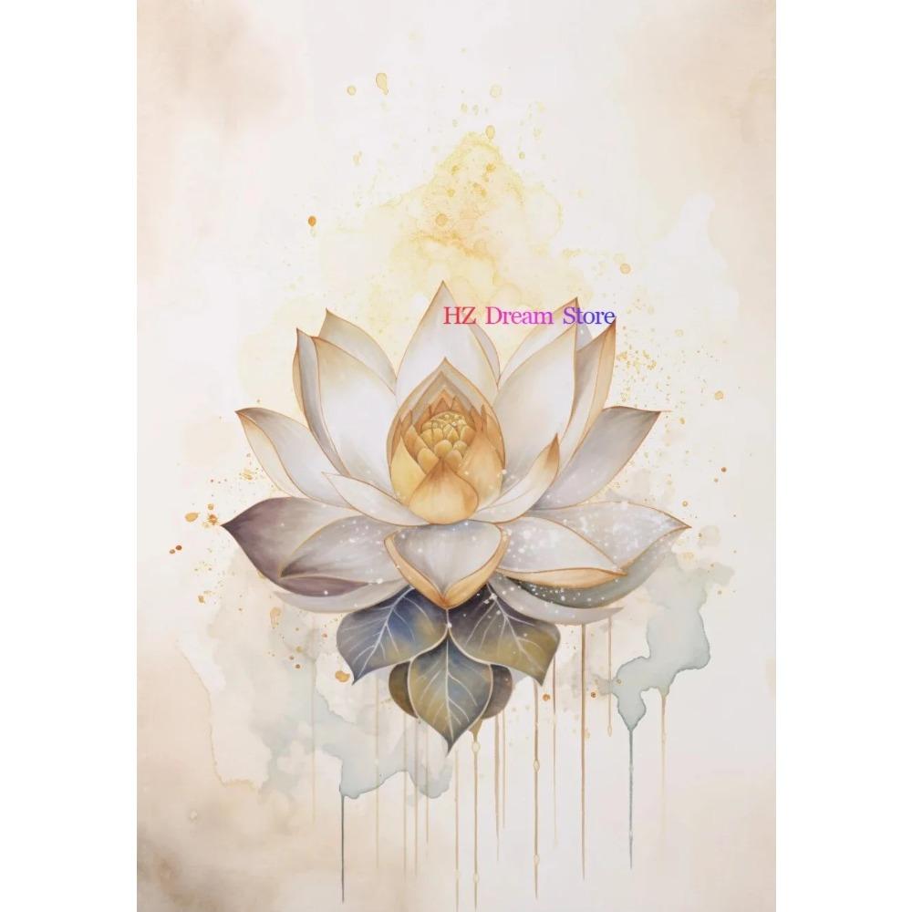 Zen Yoga Meditation Spiritual Vintage Wall Art Poster Print Canvas Painting for Room Home Decor Tree of Life Buddha Lotus Flower