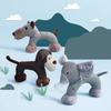 Забавная пищащая игрушка в форме животного для собаки, для жевания и перетягивания, развлекательная активность, игрушка для прорезывания зубов для агрессивных грызунов