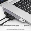 Алюминиевый 4-портовый USB-разветвитель USB C с угловым разъемом 90 градусов, экономичный удлинитель для ноутбука, ПК, консолей