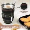 Camera Lens Coffee Mug 350ml Stainless Steel Insulated Reusable Travel Cup Creative Gift For Photographers