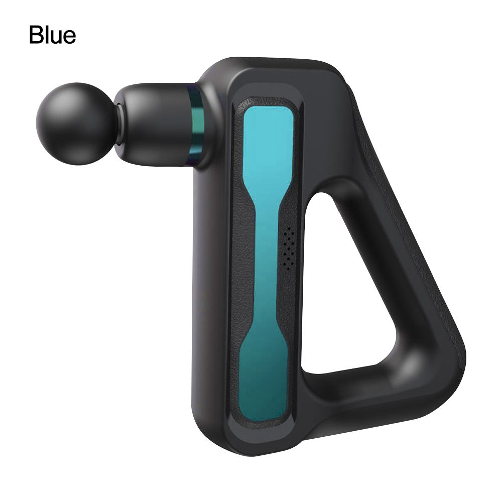 Новый ЖК-треугольный электрический массажный пистолет с ЖК-дисплеем, расслабляющий мышцы, 32-скоростной массаж глубоких тканей, постукивание по мышцам, упражнения для похудения, 8 массажных головок