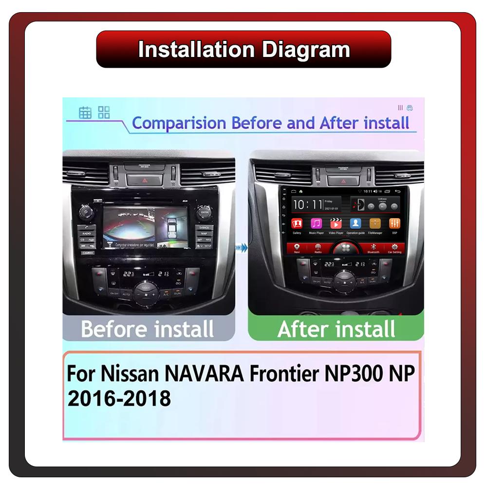2DIN Android Автомобильная магнитола Car-Play, для Nissan NAVARA NP300 2016-2018, Мультимедийный плеер, Головное устройство, Стерео, GPS-навигация, Bluetooth, Wi-Fi, 1+16 ГБ