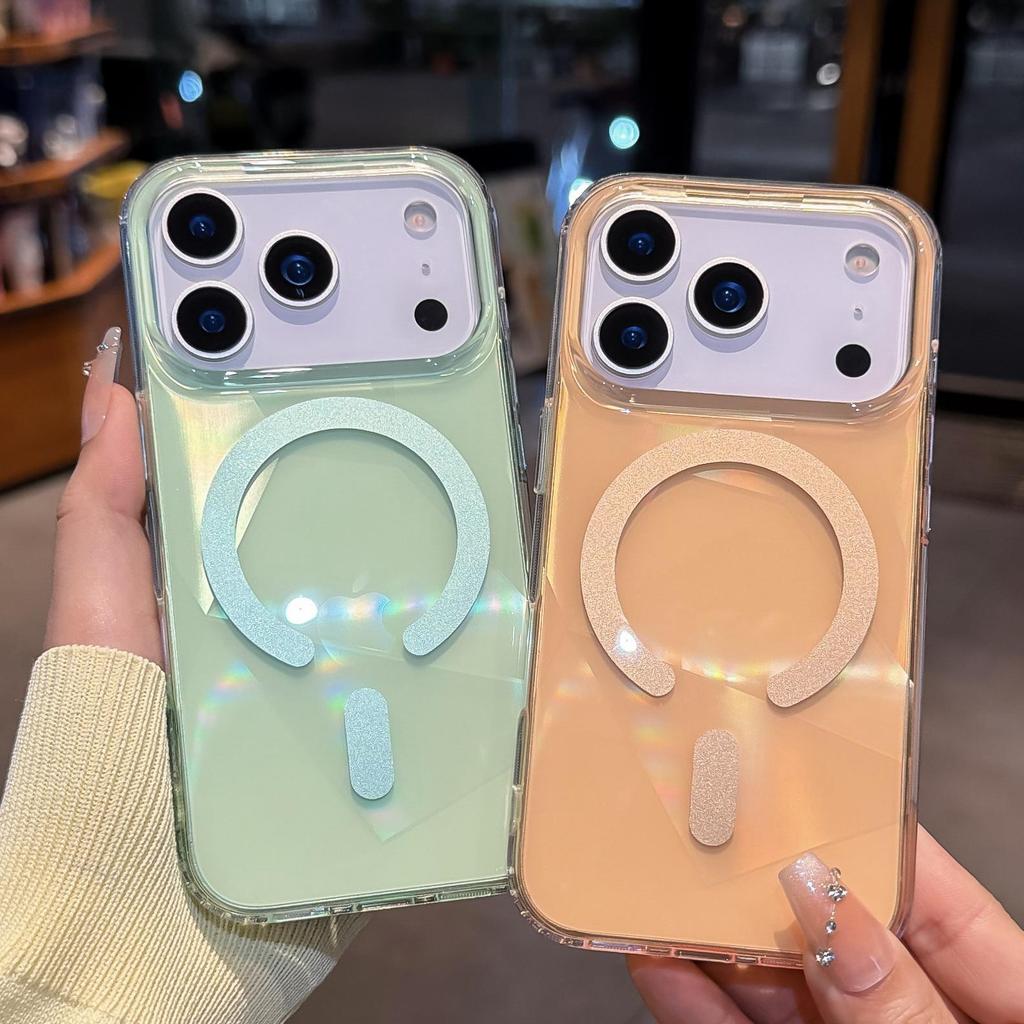 Магнитный защитный чехол с неоновым градиентом для iPhone 17 Pro Max, Apple 16, Summer N52.