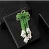 Elegant Women Girls Pearl Lily Of The Valley Pearl Tassel Pins Brooches Earrings Fashion Casual Clothing Suit Accessories Buckle
