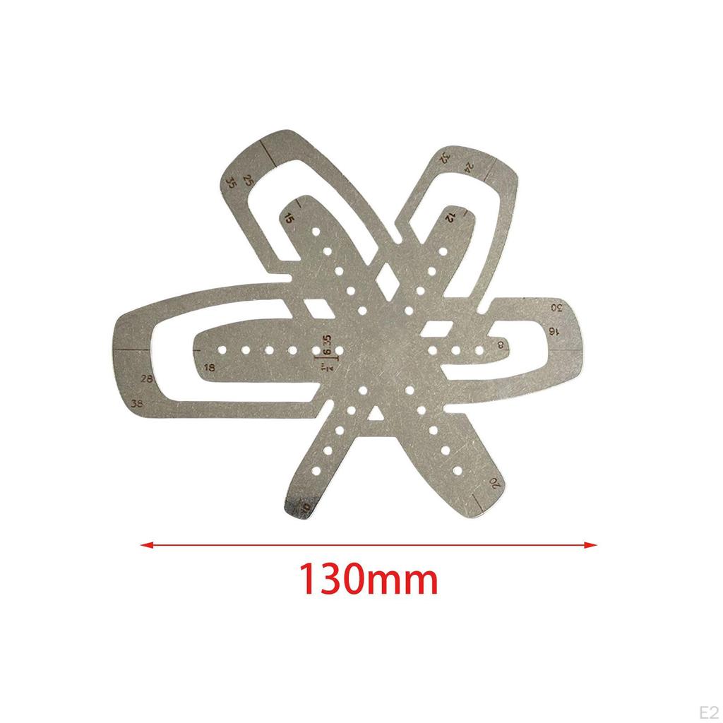 Ремень для ремня Линейка для головы Металлические шаблоны из прочной кожи 14 Ширина ремней Вспомогательное позиционирование