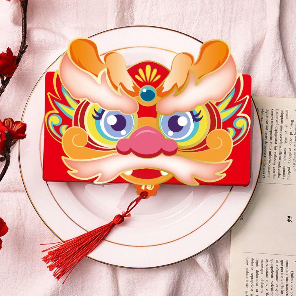 Dragon Chinese Red Envelope Paper Money Pocket Hong Bao Folding Red Envelopes Chidren Gifts