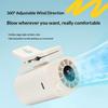 360° Rotatable Clip-On Car Fan 100 Speed Rechargeable Portable Fan for Outdoor Travel Camping Desktop Small Cooling Fan