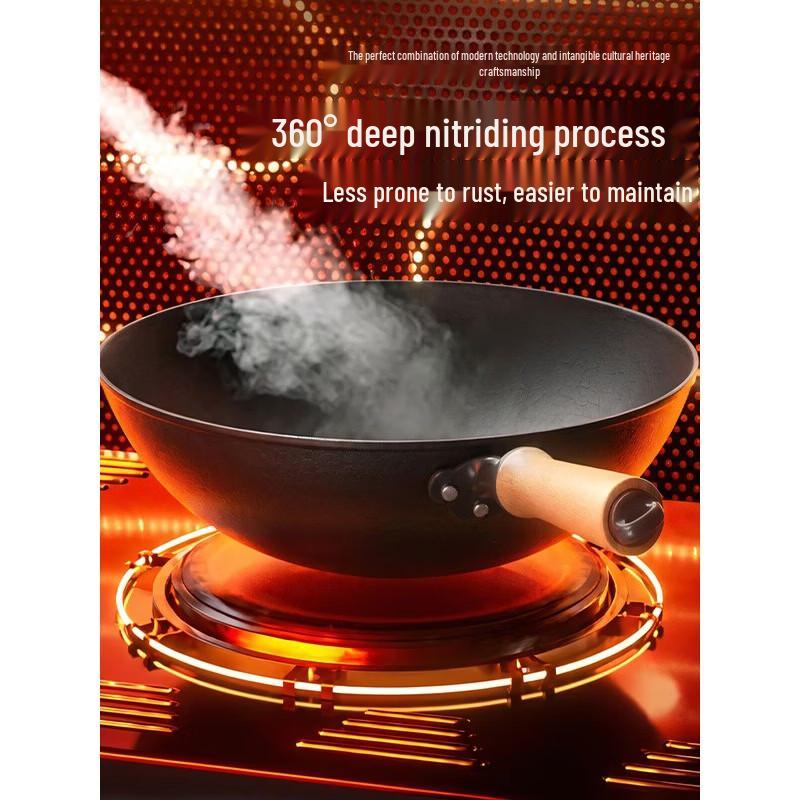 Cooker King Handcrafted Cast Iron Wok