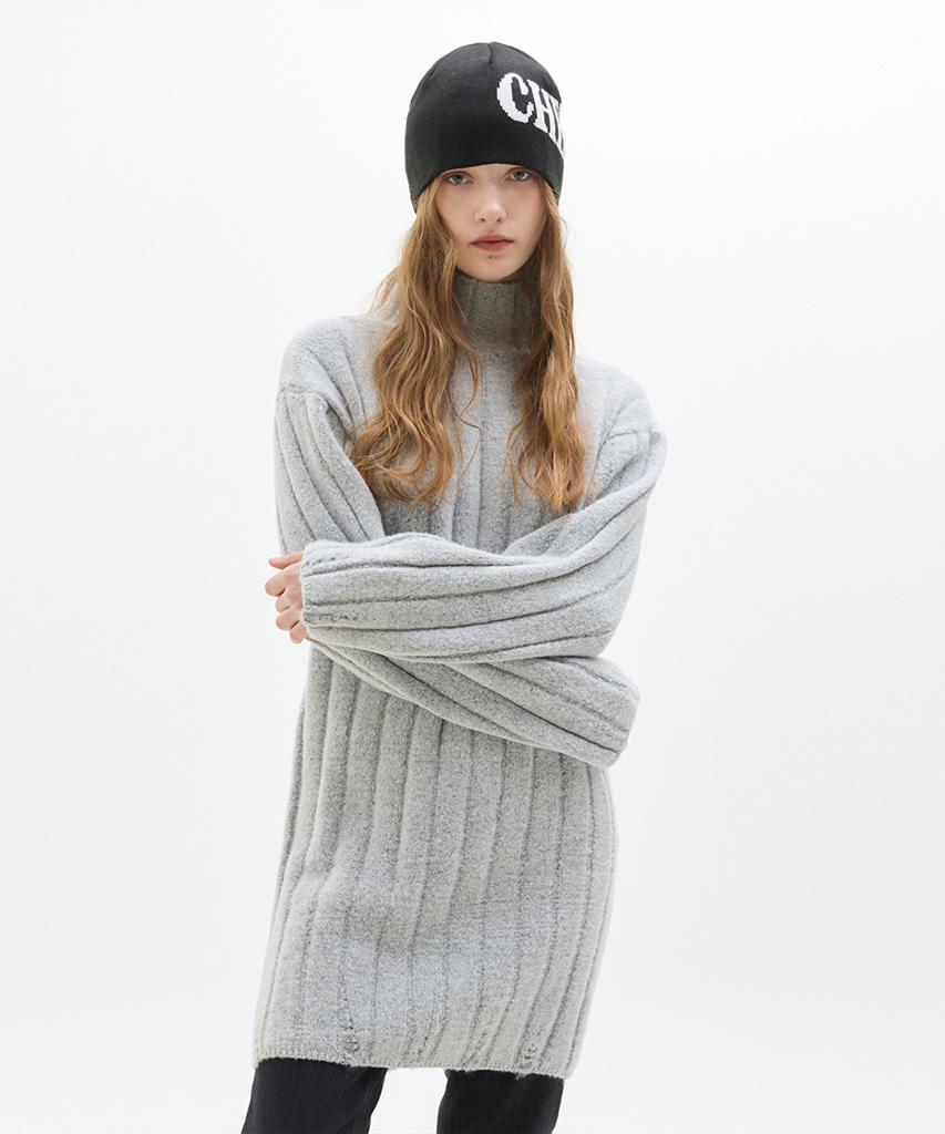 Latizen Lx Damage Knit Dress(Gray)