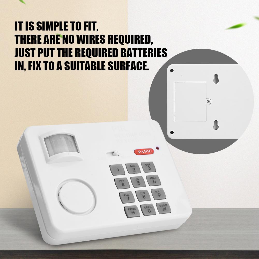 Wireless PIR Motion Sensor Alarm Password Home Security Keypad Remote Infrared Detectors