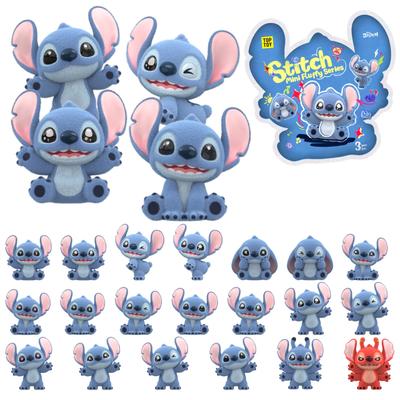 ЛУЧШАЯ ИГРУШКА Disney Fluffy Series Blind Box Мягкая виниловая фигурка Игрушка-гатяпон Подарок на день рождения Подарок на Рождество "Мини Стич" [3 штуки]