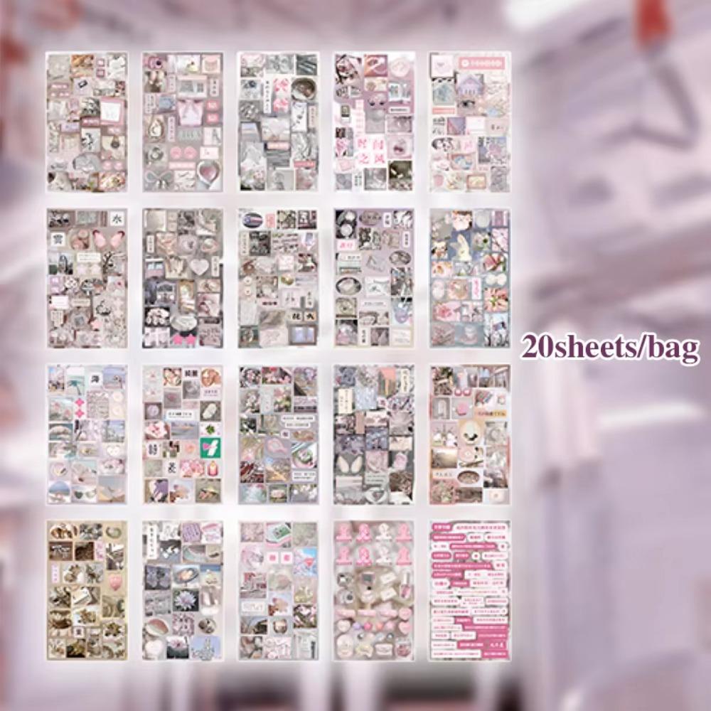 20 листов/штук Ручной скрапбук Декоративные наклейки Наклейка для блокнота Детский подарок Школьные канцелярские товары