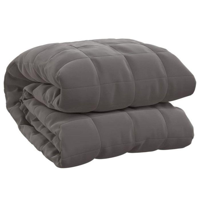 VidaXL Weighted Blanket Grey 155x220 Cm 7 Kg Fabric 350776