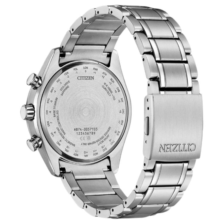 Citizen Мужские часы Citizen BY1010-81H, водонепроницаемость 100 м, кварцевый механизм с питанием от света, ремешок из супертитана