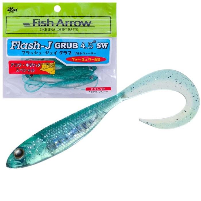 Рыболовная блесна-приманка Fish Arrow Flash J Grub 4.5SW #121 Светящийся Оранжевый/S 4.5 дюйма